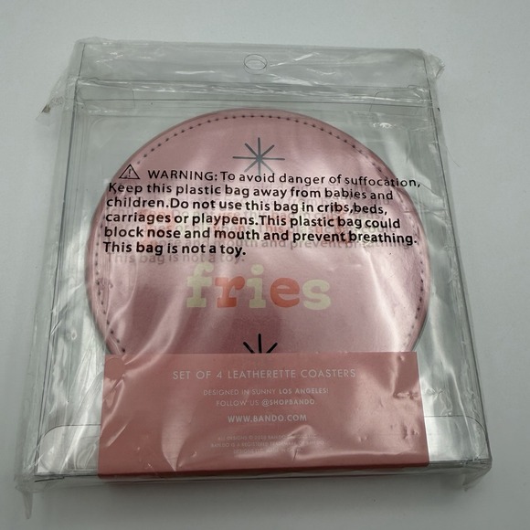 Ban.Do "Party On" Coaster‎ Set – 4 Leatherette Coasters New - Picture 6 of 8